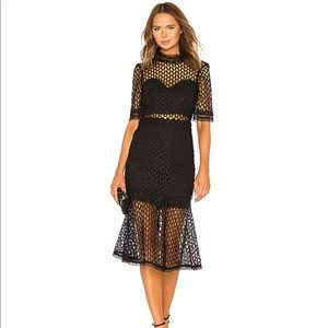 Bardot Fiona Mesh Dress in Black (Revolve)